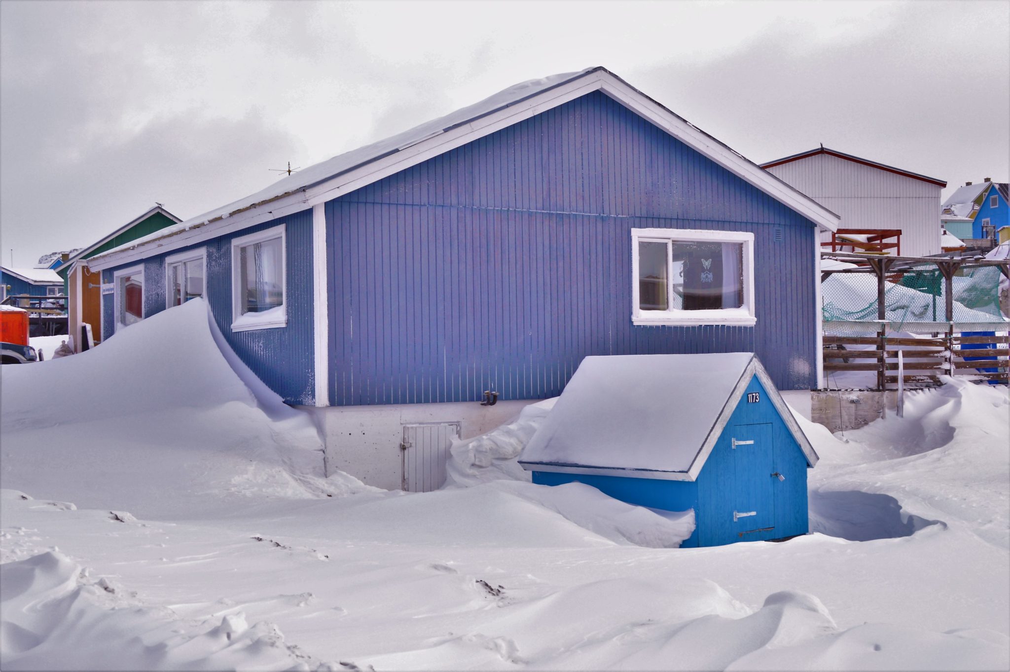 Colourful kennels in Ilulissat, Greenland