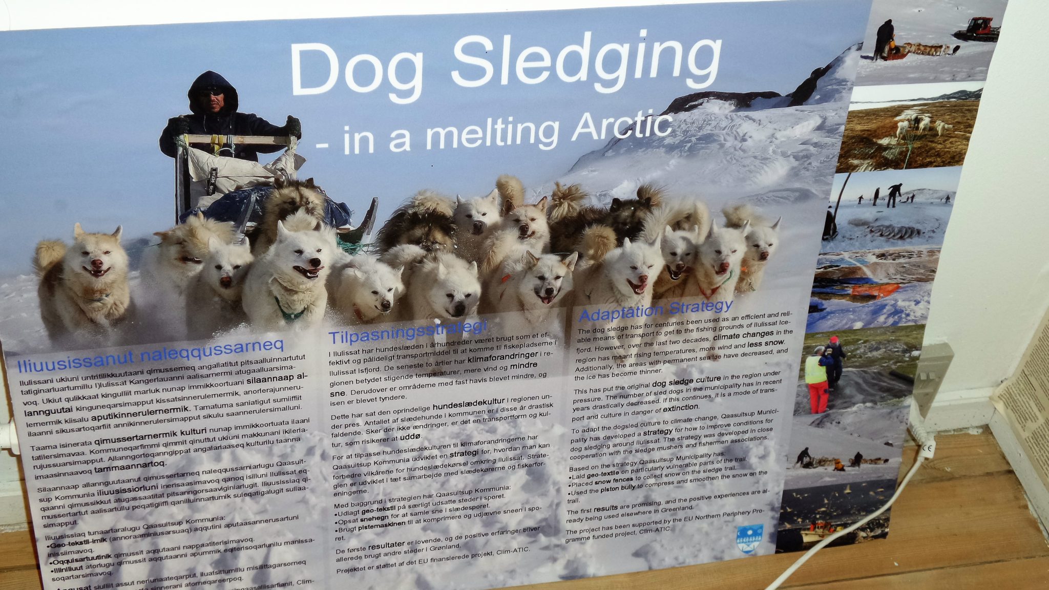Global warming exhibition in the Ilulissat museum, Greenland