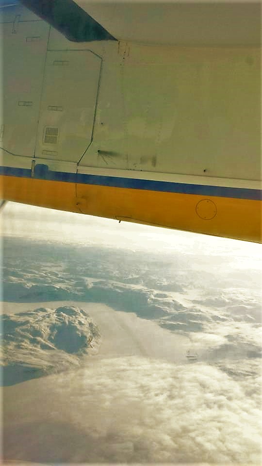 View of Greenland from flight