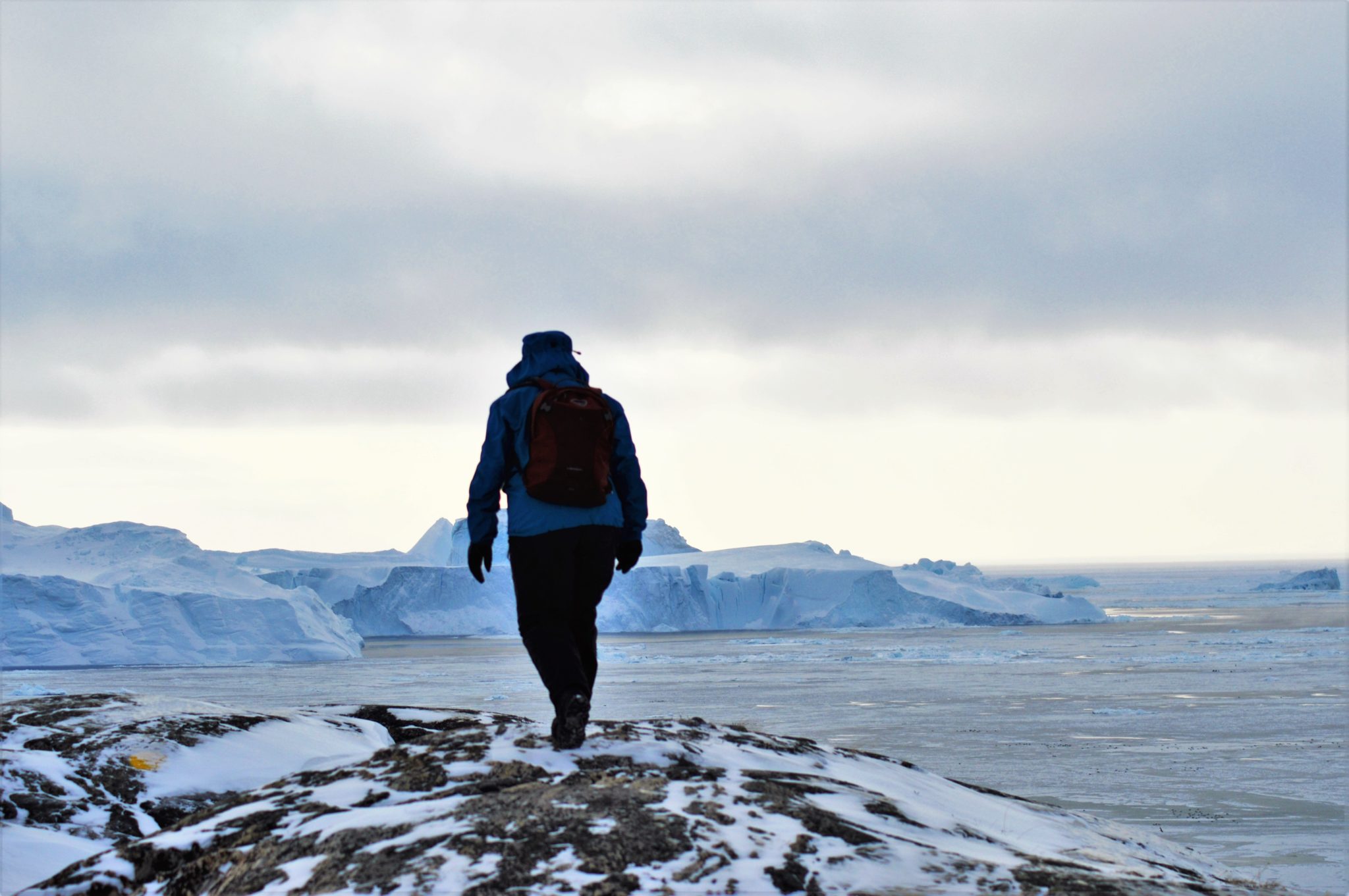 Walking by the Ilulissat Icefjord, Greenland