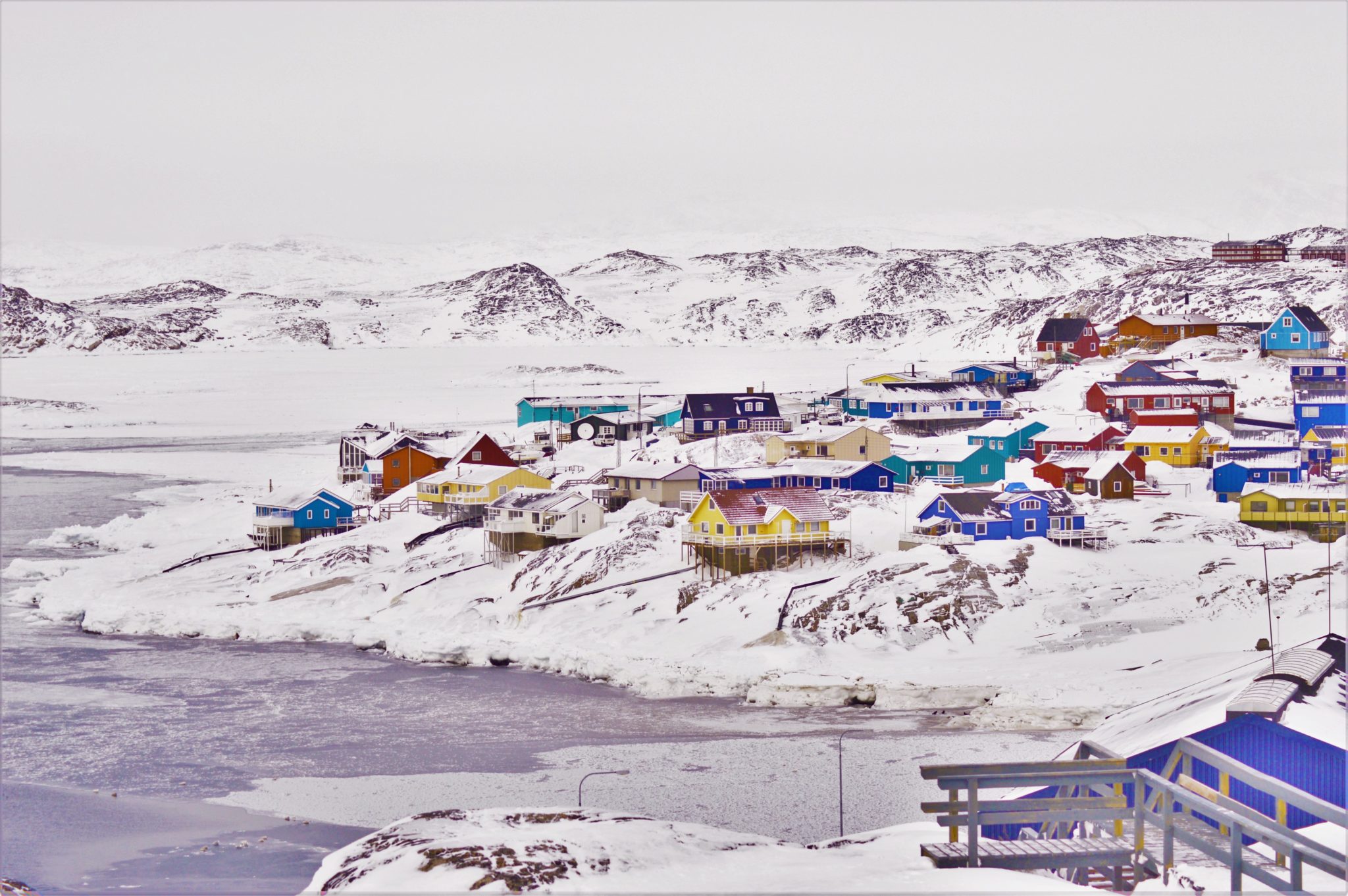 Colourful timber houses, Ilulissat, Greenland