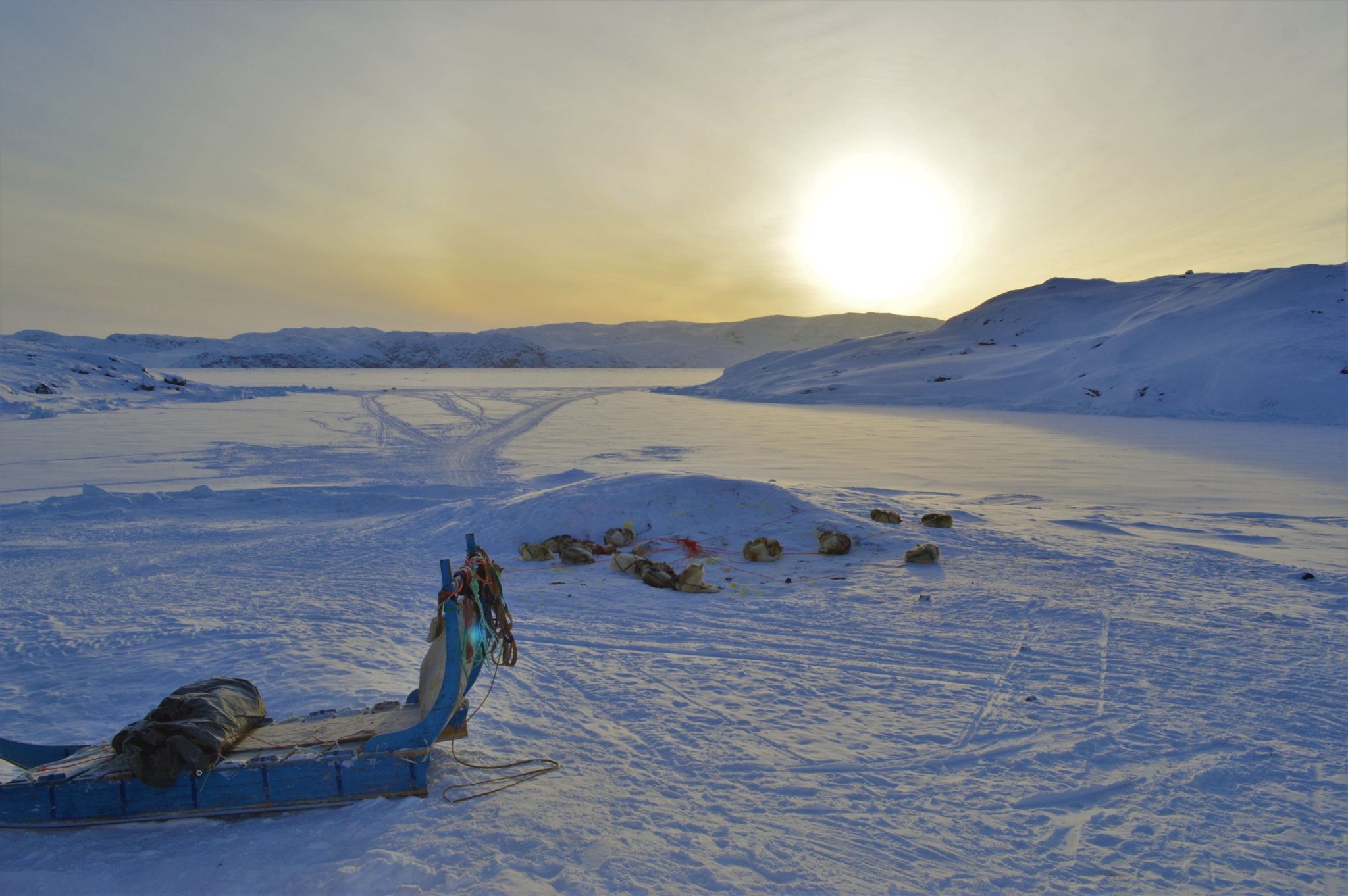 Beautiful sunrise in Greenland