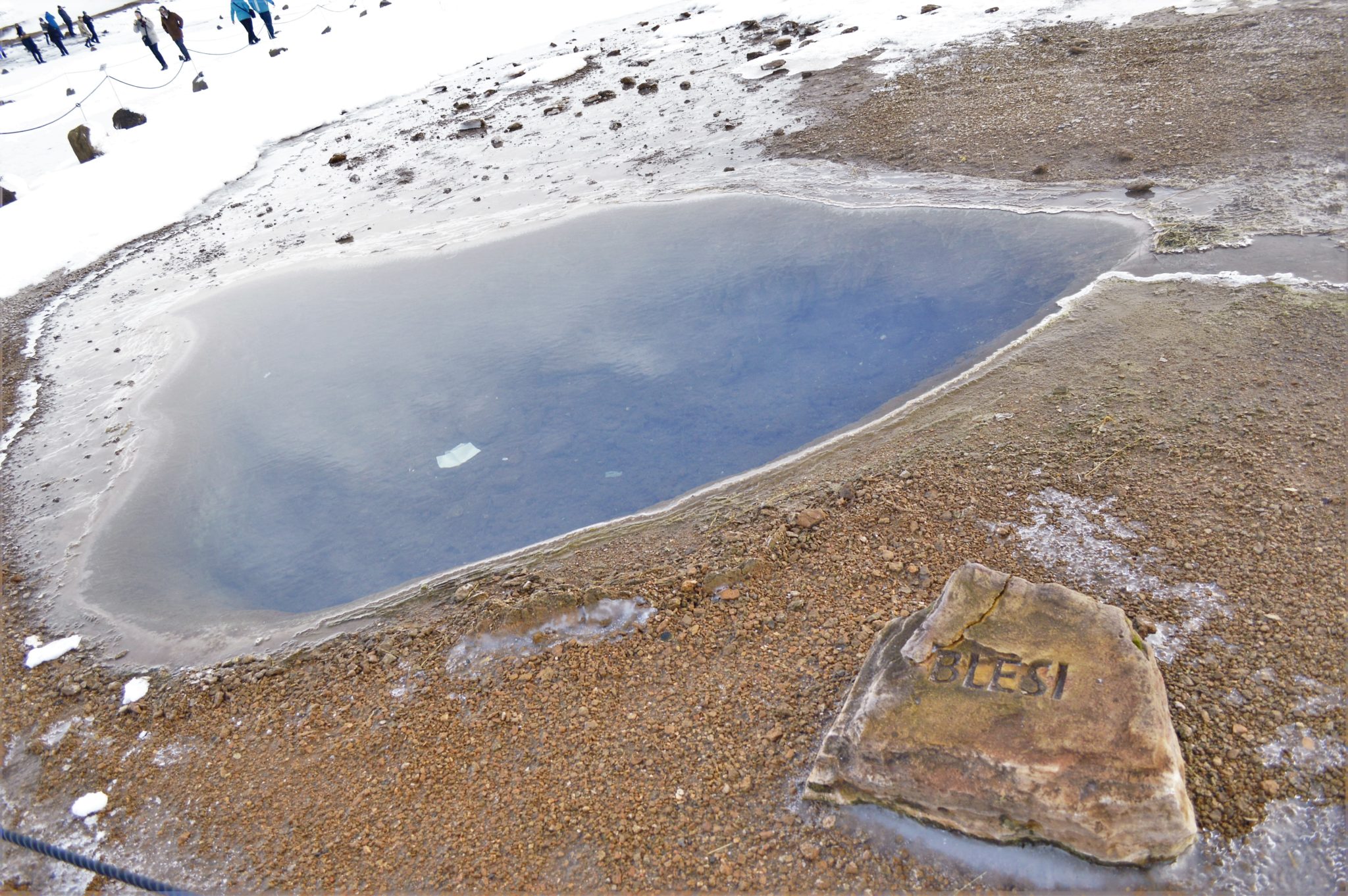 Blesi the hot spring in the Golden Circle, Iceland