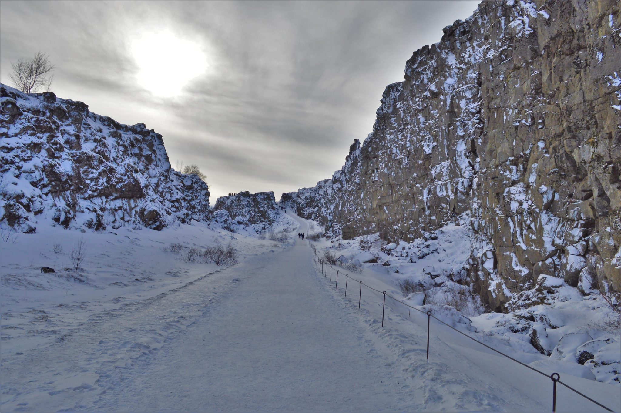 Pathway in Þingvellir National Park in the Golden Circle, Iceland