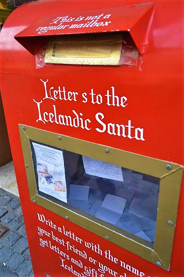 Iceland Santa Claus, post box for letts to Santa in Reykjavik