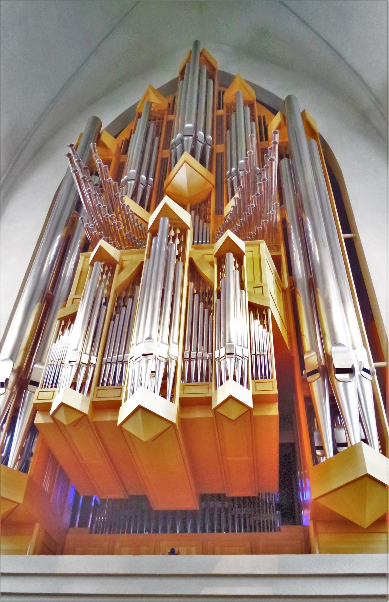 Inside the Hallgrimskirkja Church in Reykjavik, Iceland