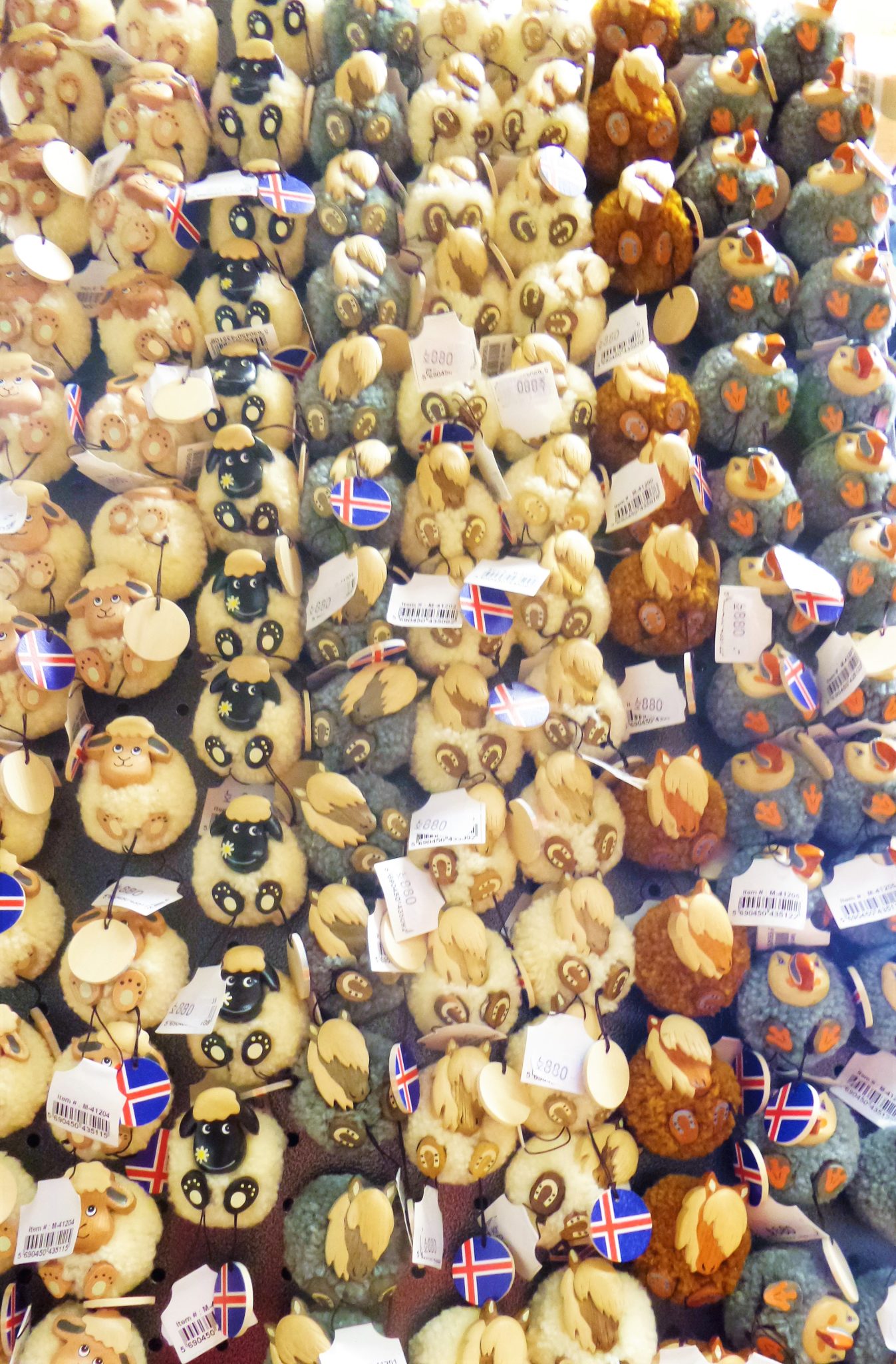 Sheep and wool souvenirs in Vik, Iceland