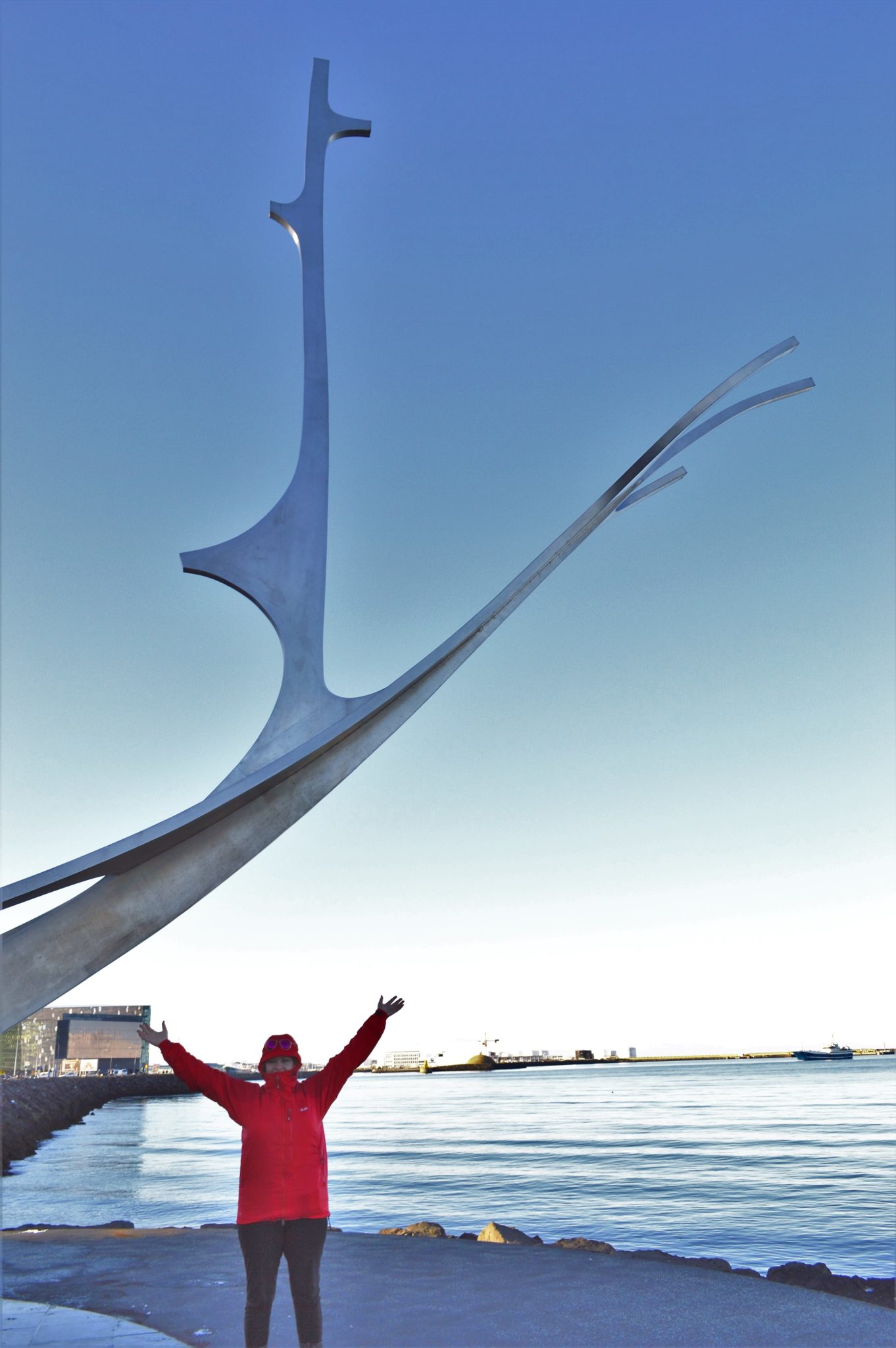 Sun Voyager height, Reykjavik, Iceland