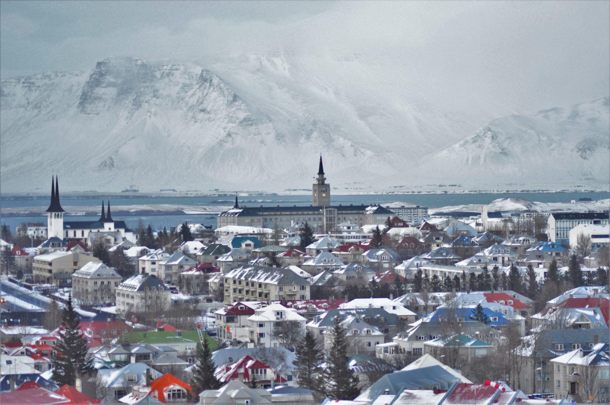 View of Reykjavik from the top of the Perlan, Iceland