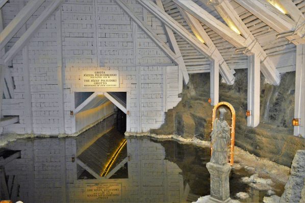 Grotto, water underground, Wieliczka Salt Mine, Krakow, Poland