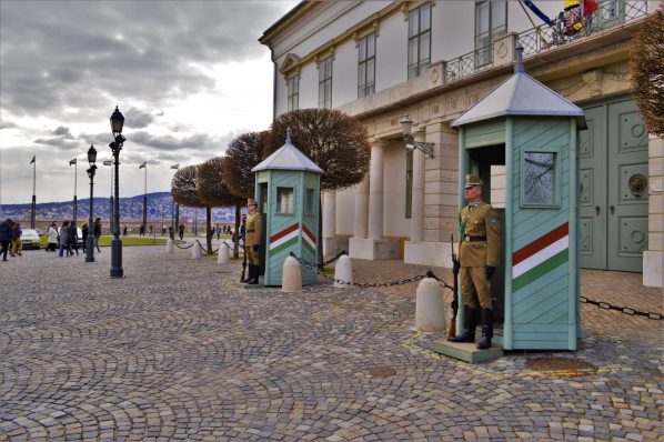 Guards at the Castle Quarter, Budapest, Hungary, Europe