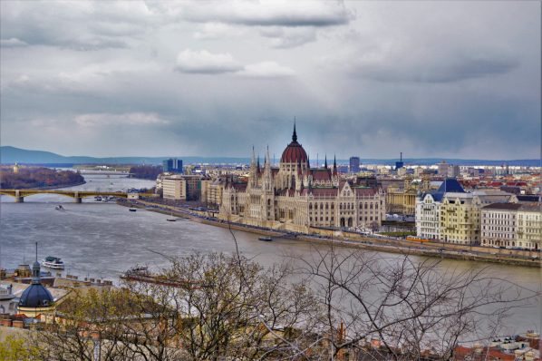 Hungarian Parliament Building on the Banks of the Danube River, Budapest, Hungary, Europe