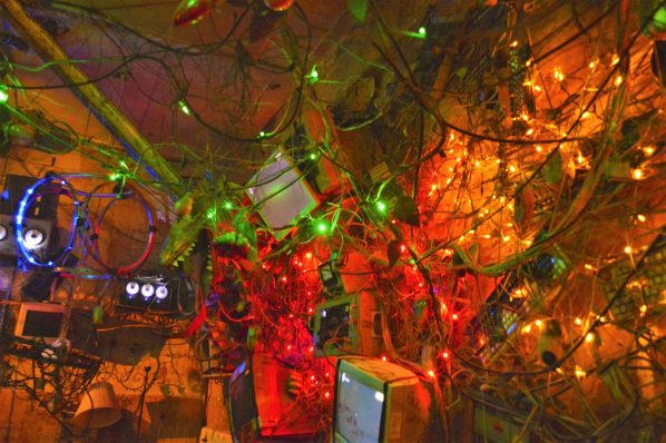  Lights in Szimpla Kert ruin bar, Budapest, Hungary
