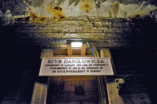 Sign at the Wieliczka Salt Mine, Krakow, Poland