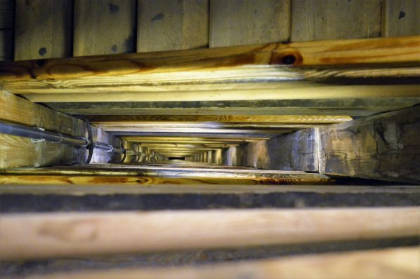 Stairs at the Wieliczka Salt Mine, Krakow, Poland