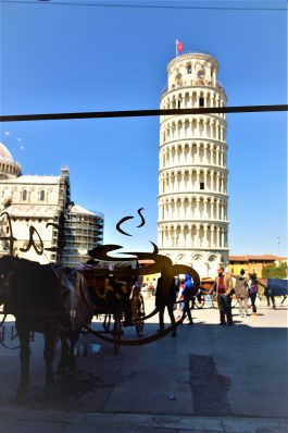 Coffee with a view, Pisa, Italy, Leaning tower.