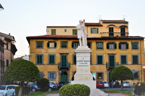 Mazzini statue, Pisa, Italy, Europe