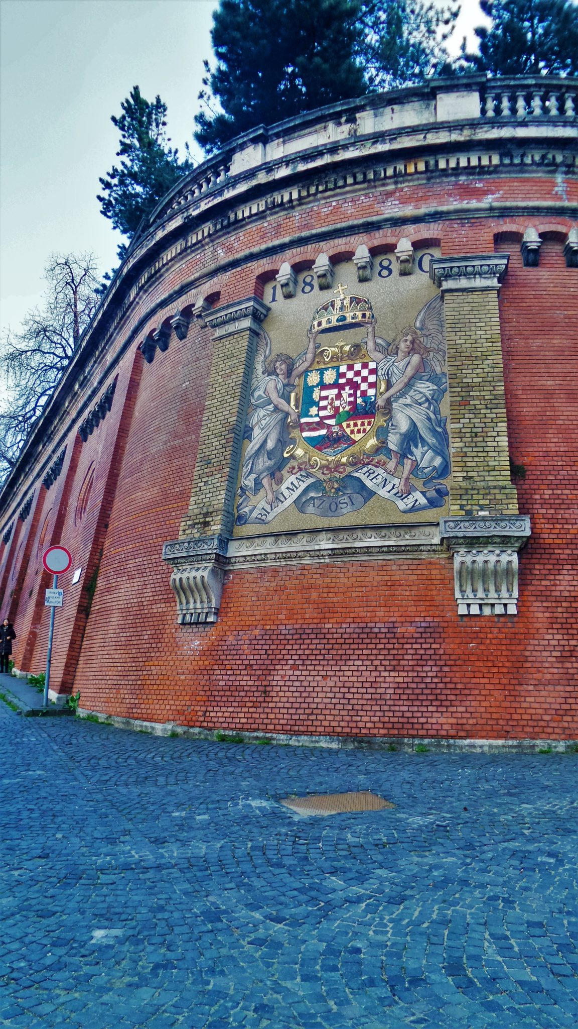 Mural at Buda Castle Quarter, Clarke Adam Square, Budapest, Hungary