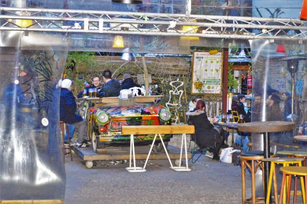 Trabi Car, Szimpla Kert ruin pub, Budapest, Hungary
