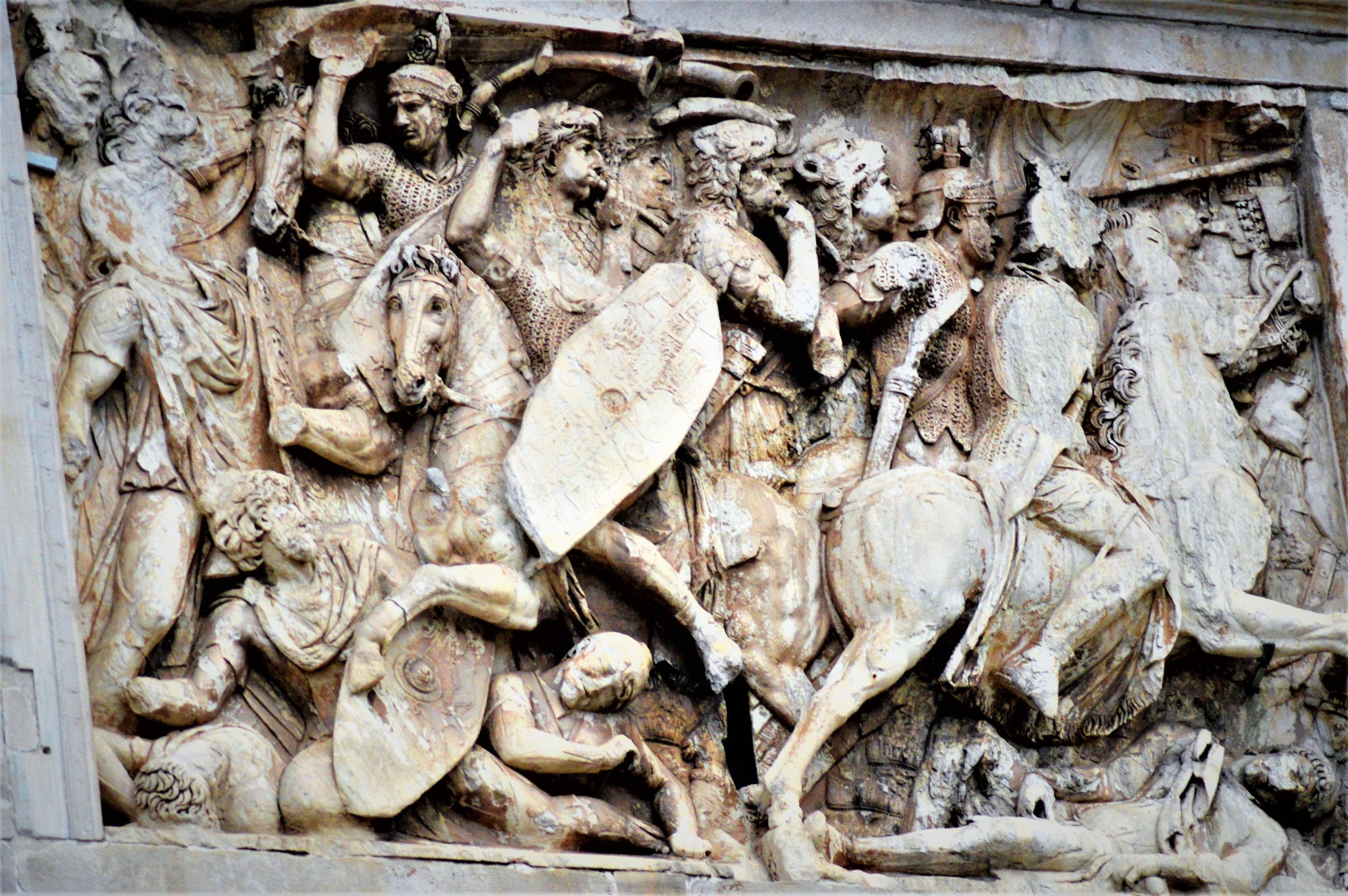 Detail on the Arch of Constantine, Rome, Italy