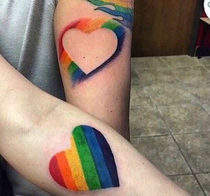 gay pride tattoo man