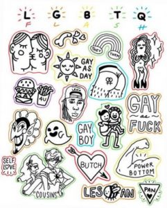 gay pride tattoo flash